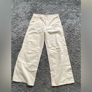 J Crew Point Sur seamed puddle jean in ecru, size 30